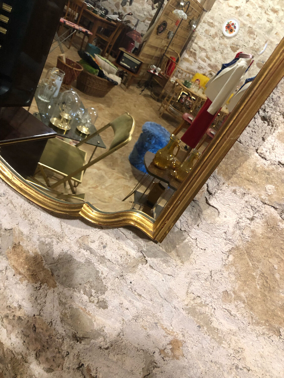 Baroque golden mirror