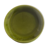set of 6 flat plates 1960 in green faience