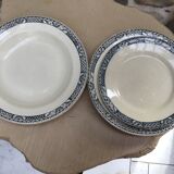6 assiettes à soupe robert salins a&c terre de fer
