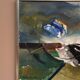 Huile sur toile originale suédoise – “Composition” par Holger Karlson