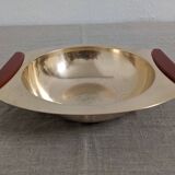 PM Italy brass and bakelite trays and bowl, 1960s-70s