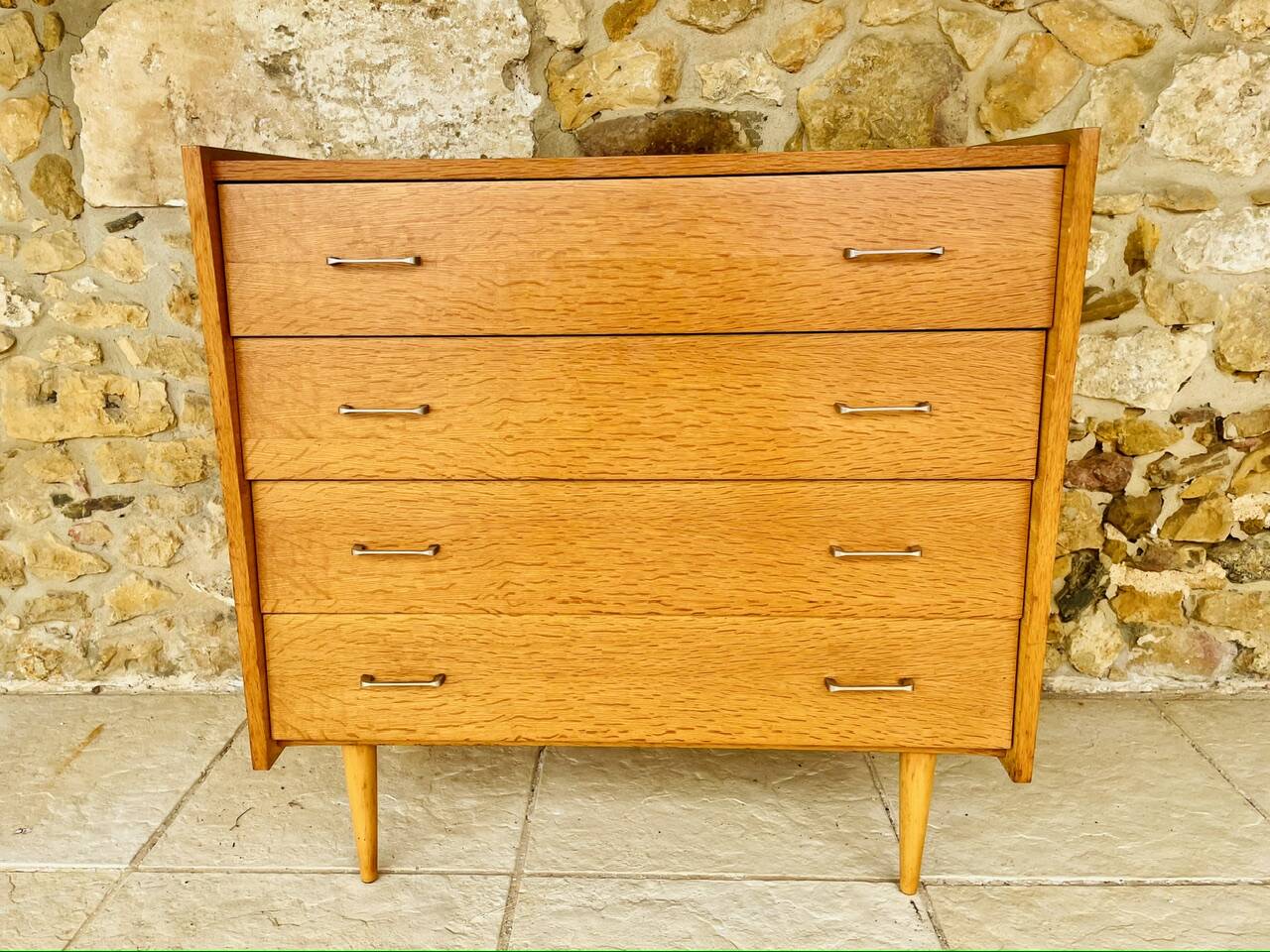 Vintage 4-drawer chest of drawers by Capelle, circa 1960s