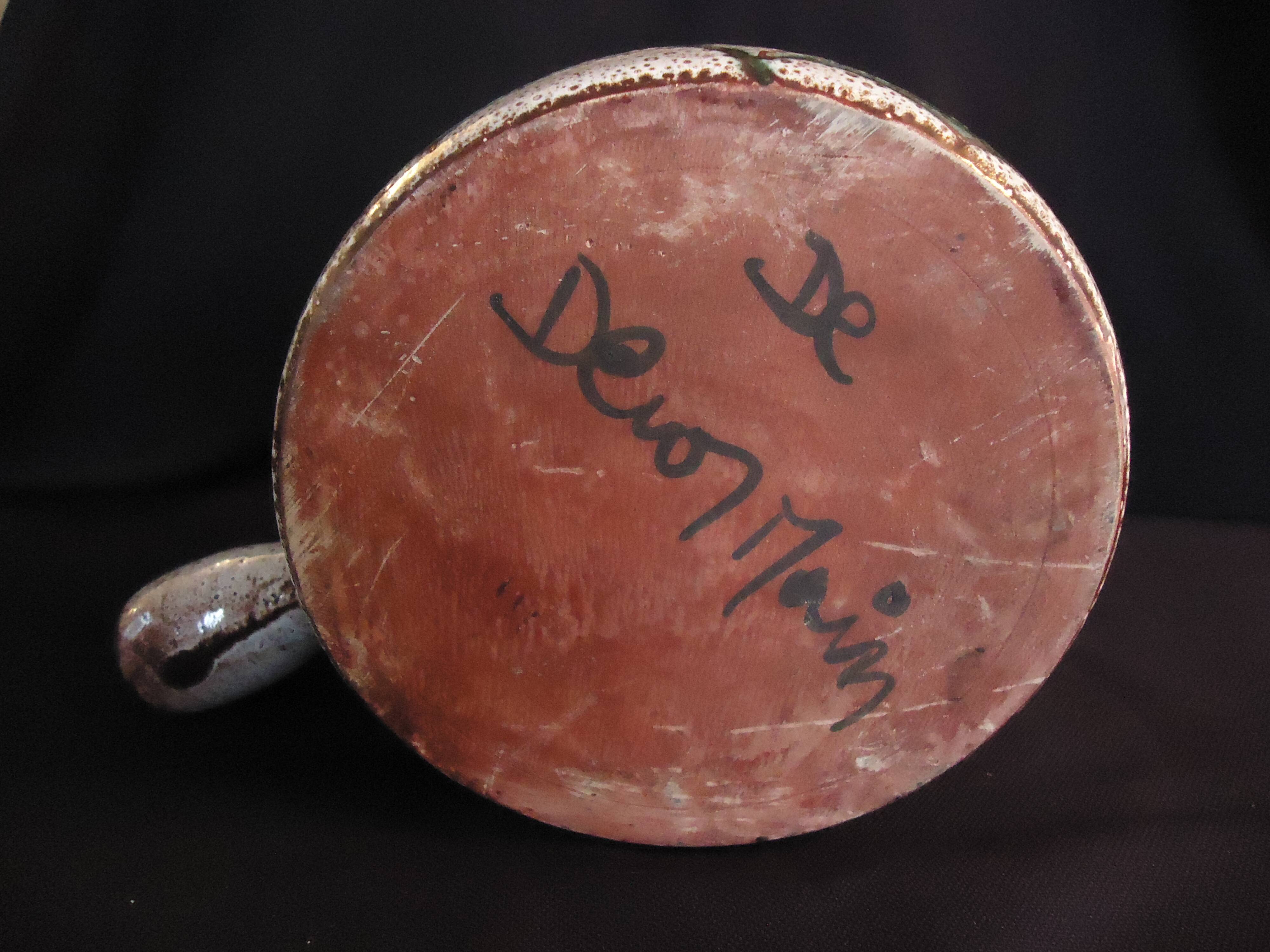 Vallauris frying pan with "Aux Chardons" motif, by Etienne Daniel