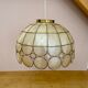 Vintage XXML lampshade pendant lamp in mother-of-pearl and brass