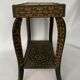 Table marocaine bois sculpte noirci 1950