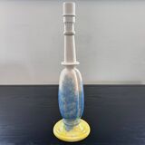 Yellow and blue ceramic lamp