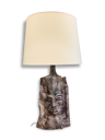 Large glazed ceramic anthropomorphic vase mounted in lamp 1970