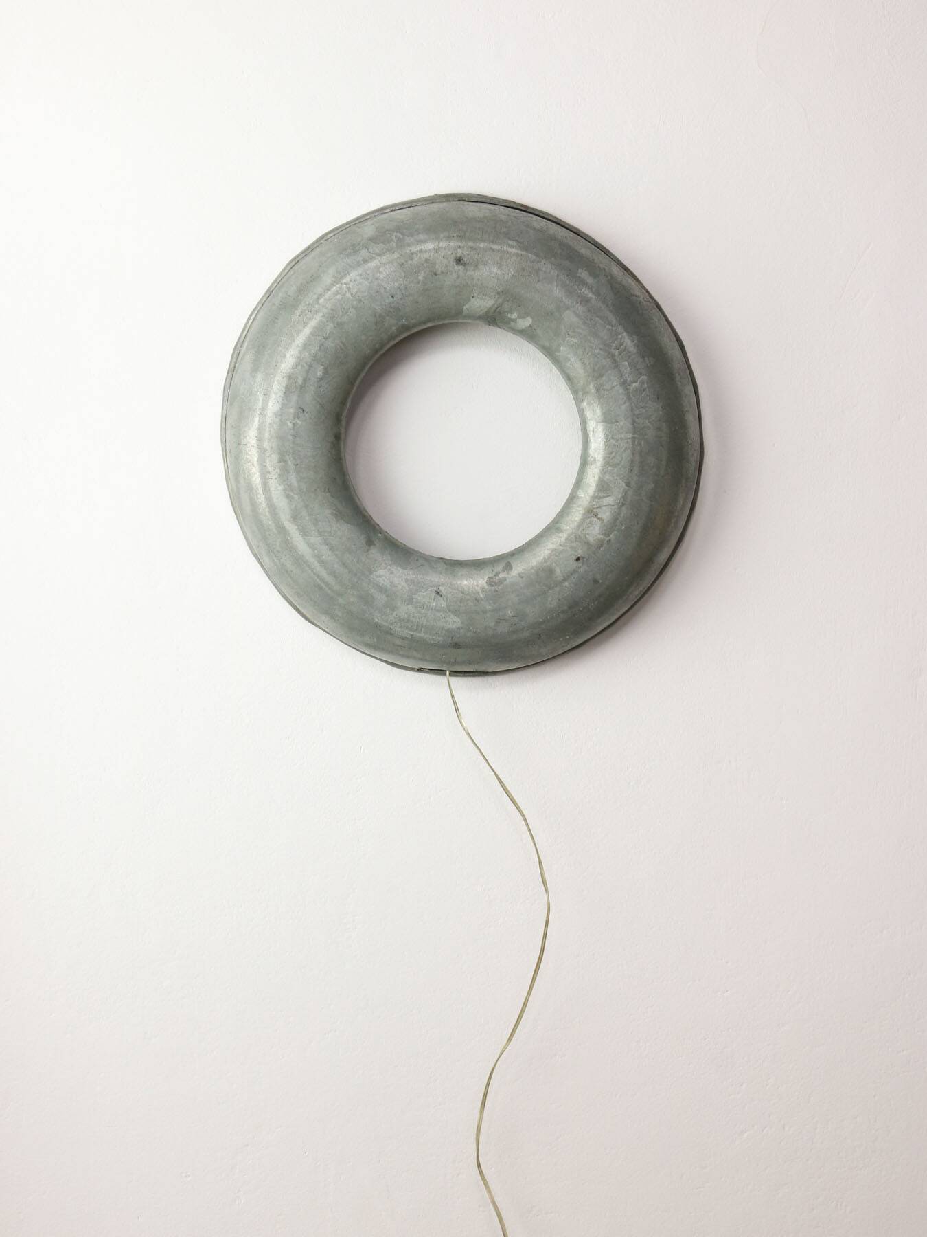 Vintage Italian Metal Donought Wall Lamp