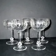 Saint-Louis set of 5 crystal wine glasses model 1930 Metra size 4593