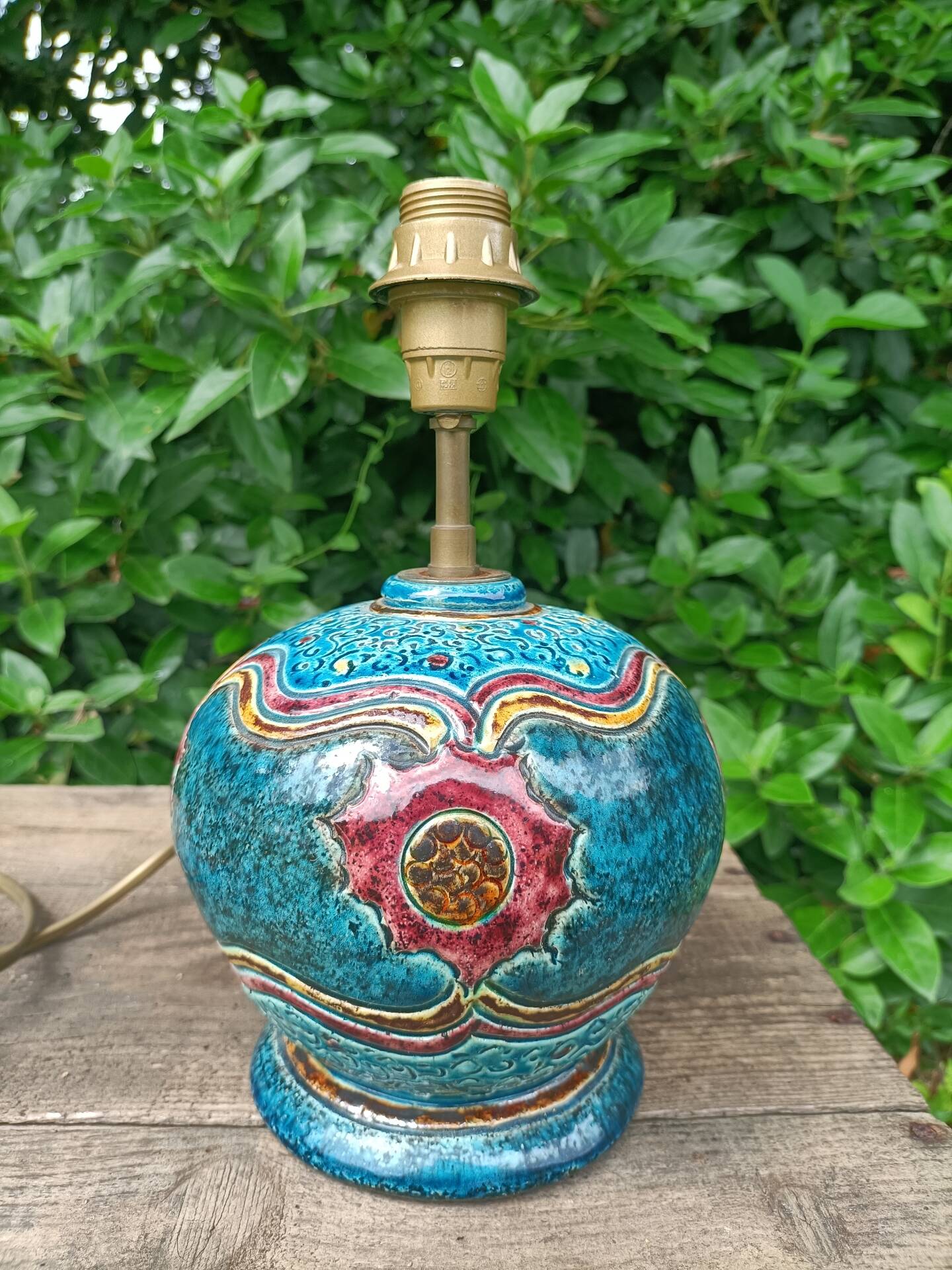 Retro signed ceramic lamp base 💐
