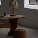 Side table / Ottoman in cord in modern French style from the late 20th century, 1980s.