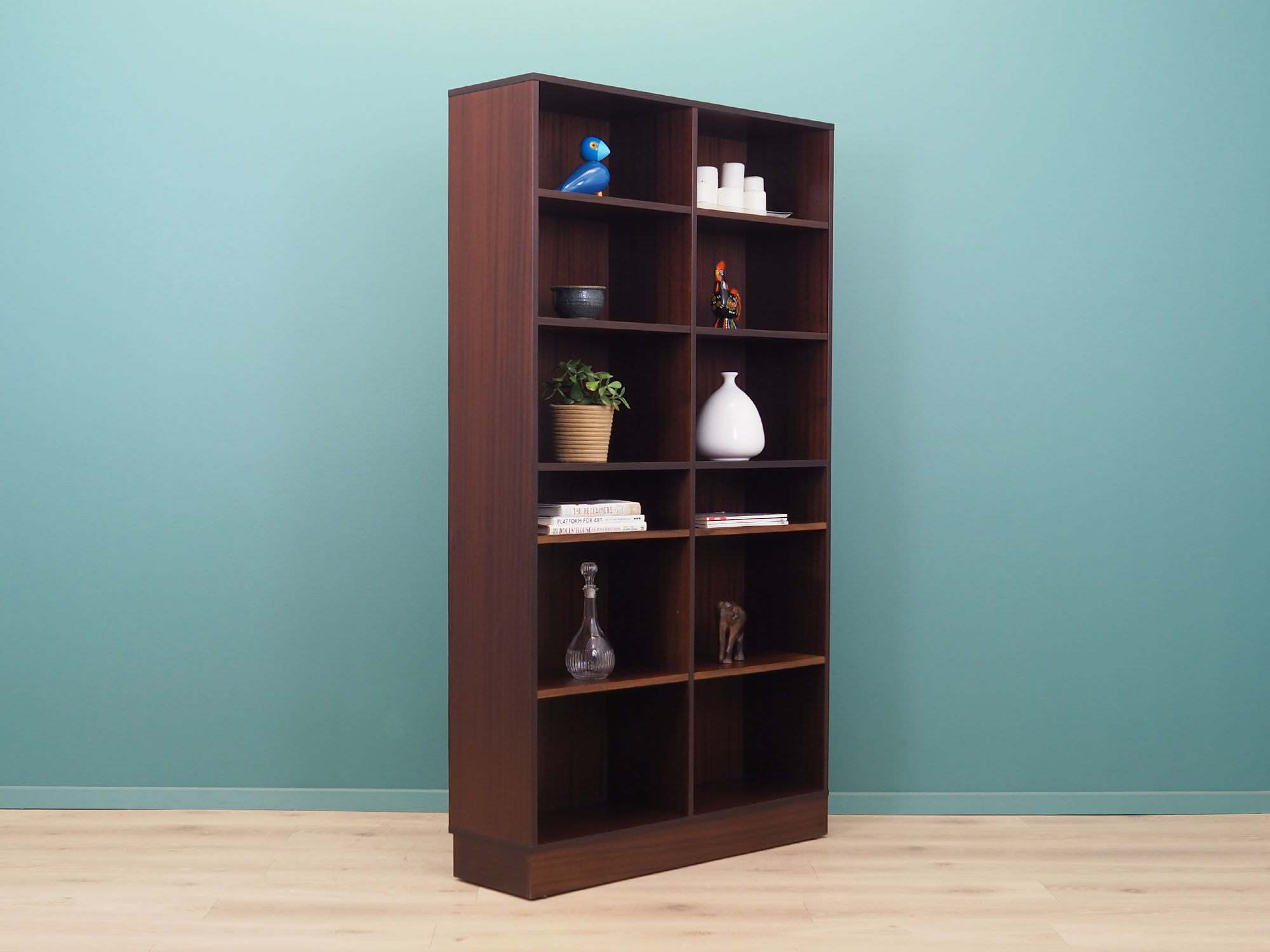 Mahogany bookcase, Danish design, 70's, production: Denmark