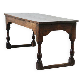 Table en chêne massif, vers le 19ème siècle, style rustique, table de préparation ou de salle à manger