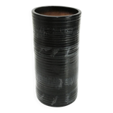 Black ceramic vase from mid-century Italian, 1960s.