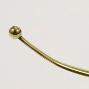 Two curved wall coat racks in brass by Franz Hagenauer, Vienna, mid-20th century, 1950s.