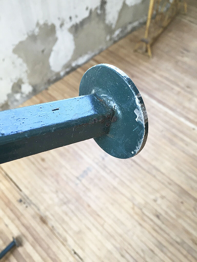 Handcrafted metal patinated bench