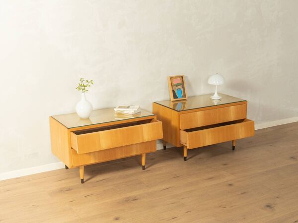 Tables de chevet élégantes des années 1950, série IDEE Möbel par Erich Stratmann pour Oldenburger Möbelwerkstätten.