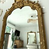 Antique 19th century pediment mirror