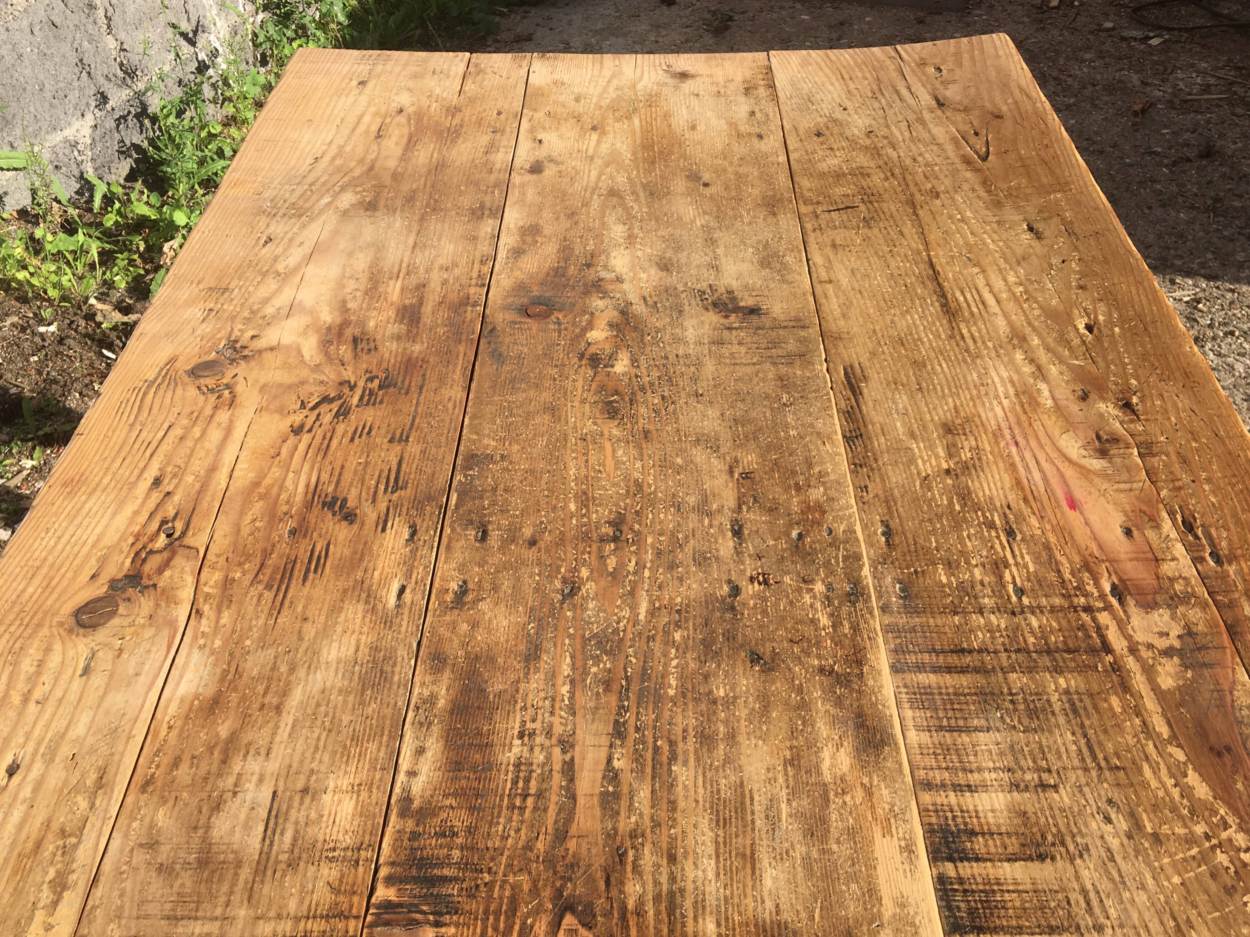 Farm table in fir 150 cm 2 drawers