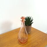 Pink glass carafe vintage