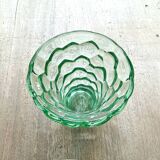 Vase signé Pierre d'Avesn vert nid d'abeille