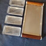 Mirror tray and ramekins 50s