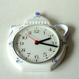 Ceramic kitchen clock with Junghans Quartz Movement, vintage from the 80s