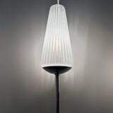 Chrome and ribbed glass wall lights from the 60s (X2)