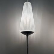 Chrome and ribbed glass wall lights from the 60s (X2)