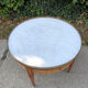 Hot water bottle table with marble
