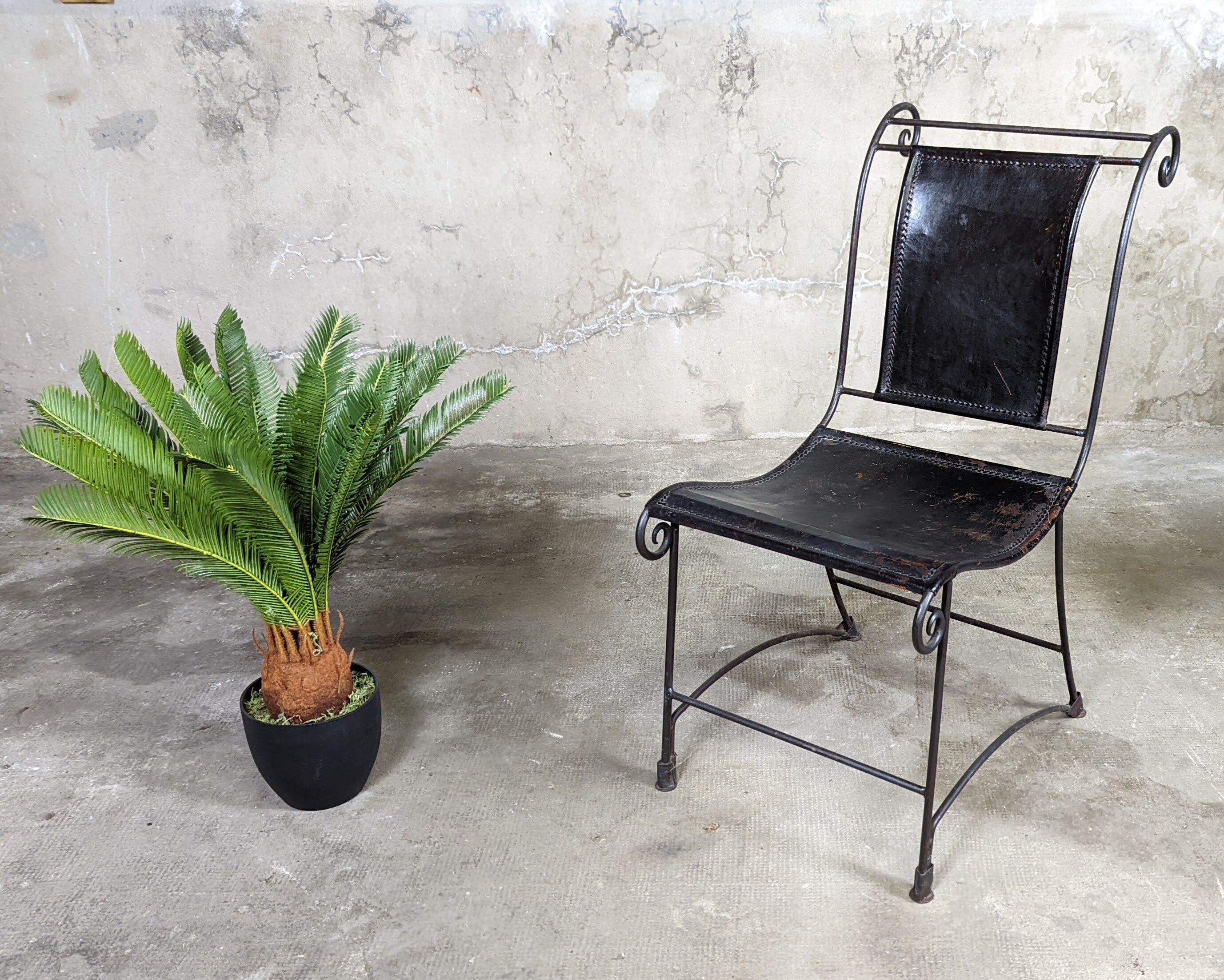 4 wrought iron armchairs