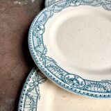 6 Salins dessert plates, iron earth, "Directoire" service