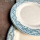 6 dessert plates, Salins ironstone, "Directoire" service.