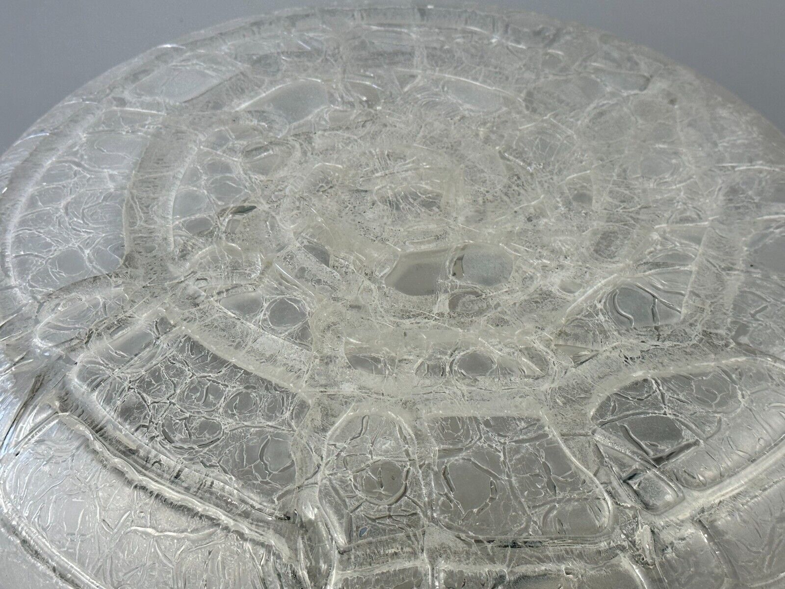 60s 70s ceiling lamp Plafoniere Ice Glass Doria Germany Space Age Design