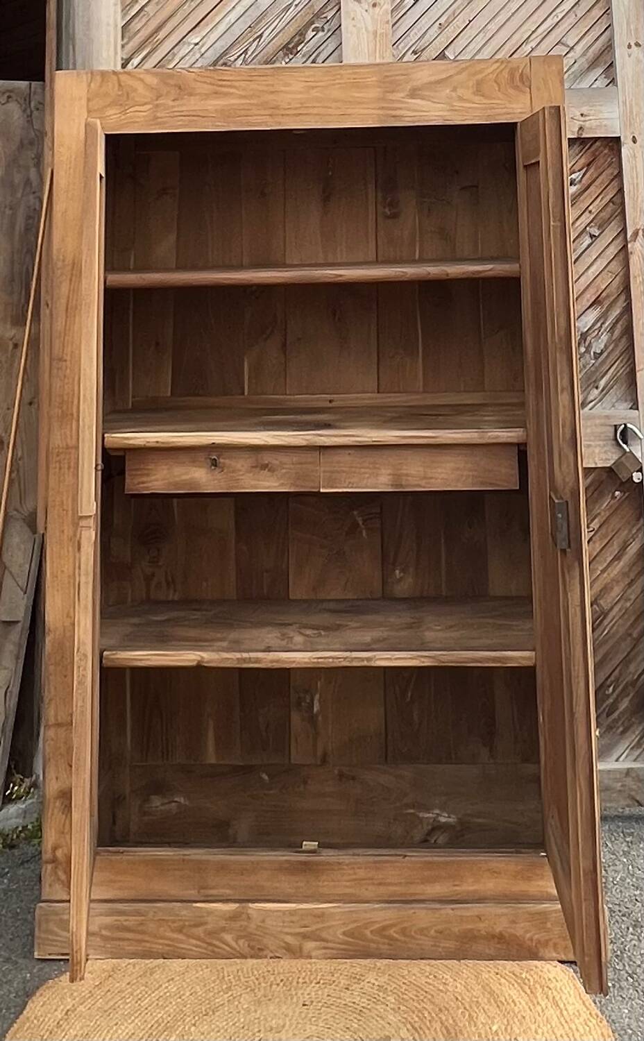 Antique wardrobe in a chic country style