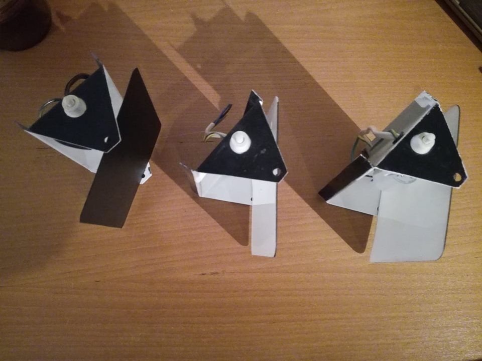 Wall lamps Charlotte Perriand model Steph Simon 1960 set of 3 Black edition CP1