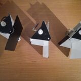 Wall lamps Charlotte Perriand model Steph Simon 1960 set of 3 Black edition CP1