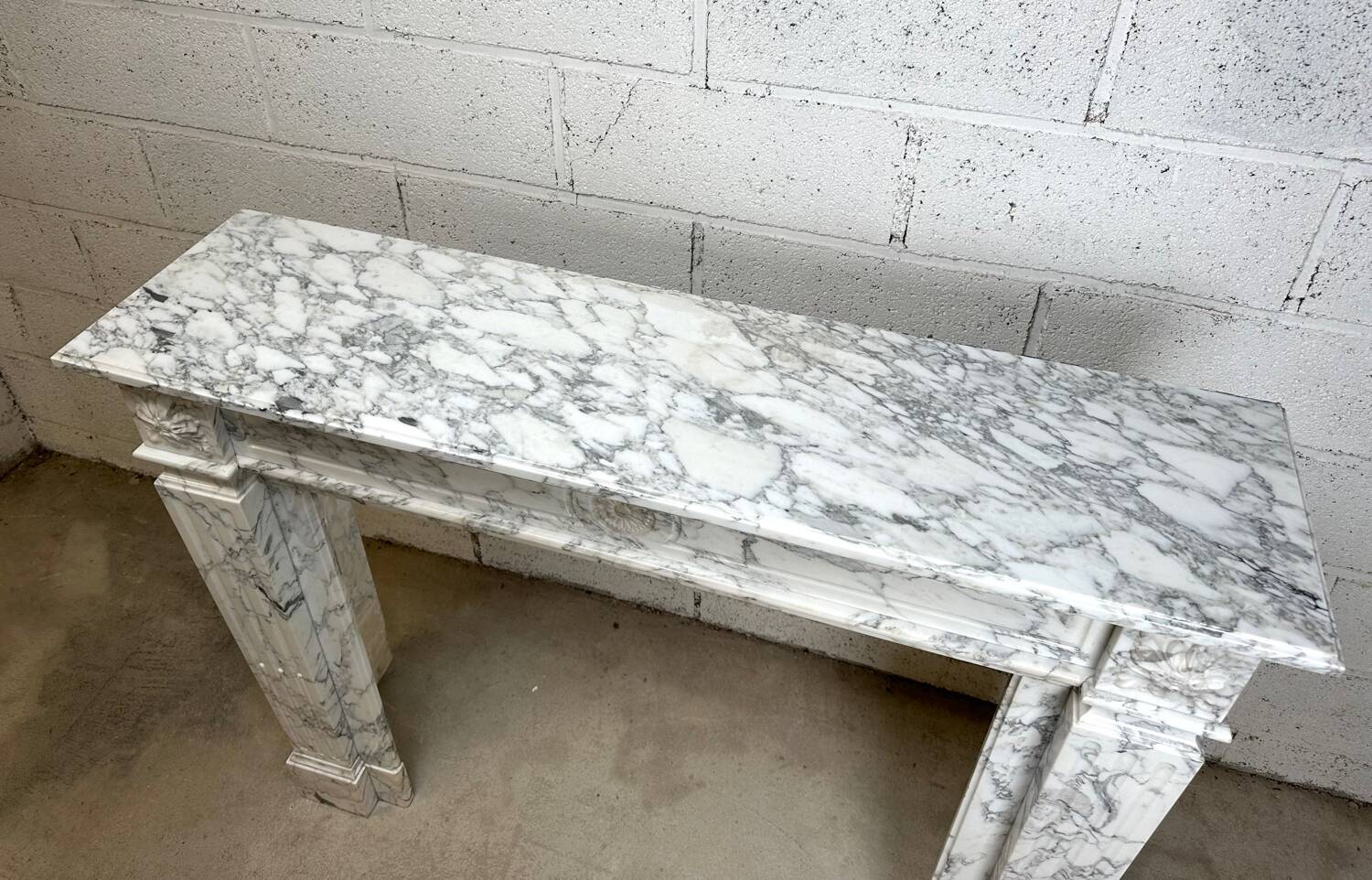 Louis XVI style marble fireplace