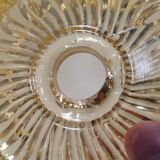 Vintage ceiling lamp in brass and golden/champagne crystal glass 1960s