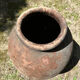 Ancient terracotta pottery jar from the 19th century.