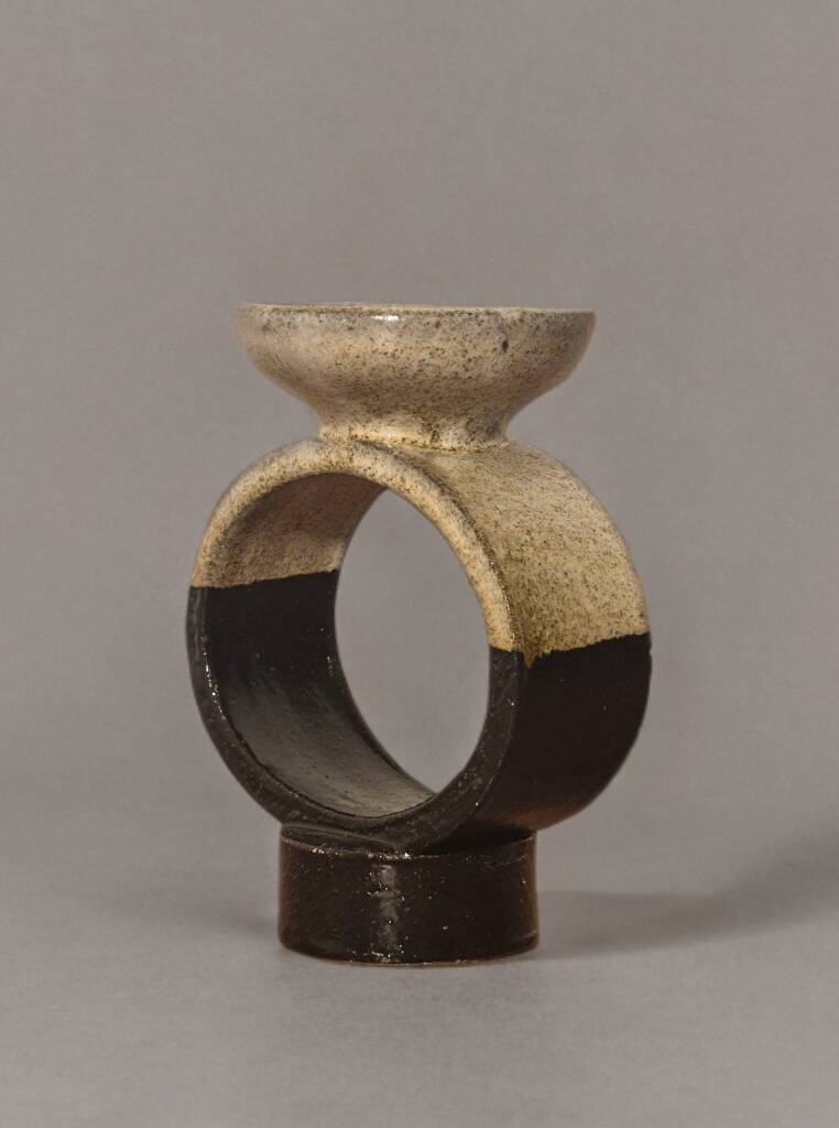 Vintage Czech Ceramic Candle Holder 1960s