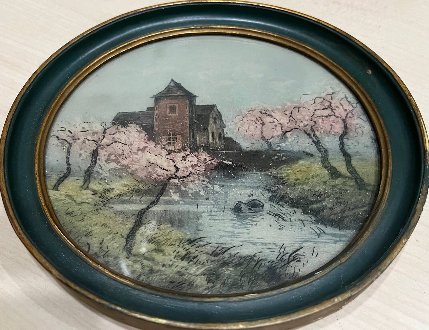 Old painting: framed watercolor