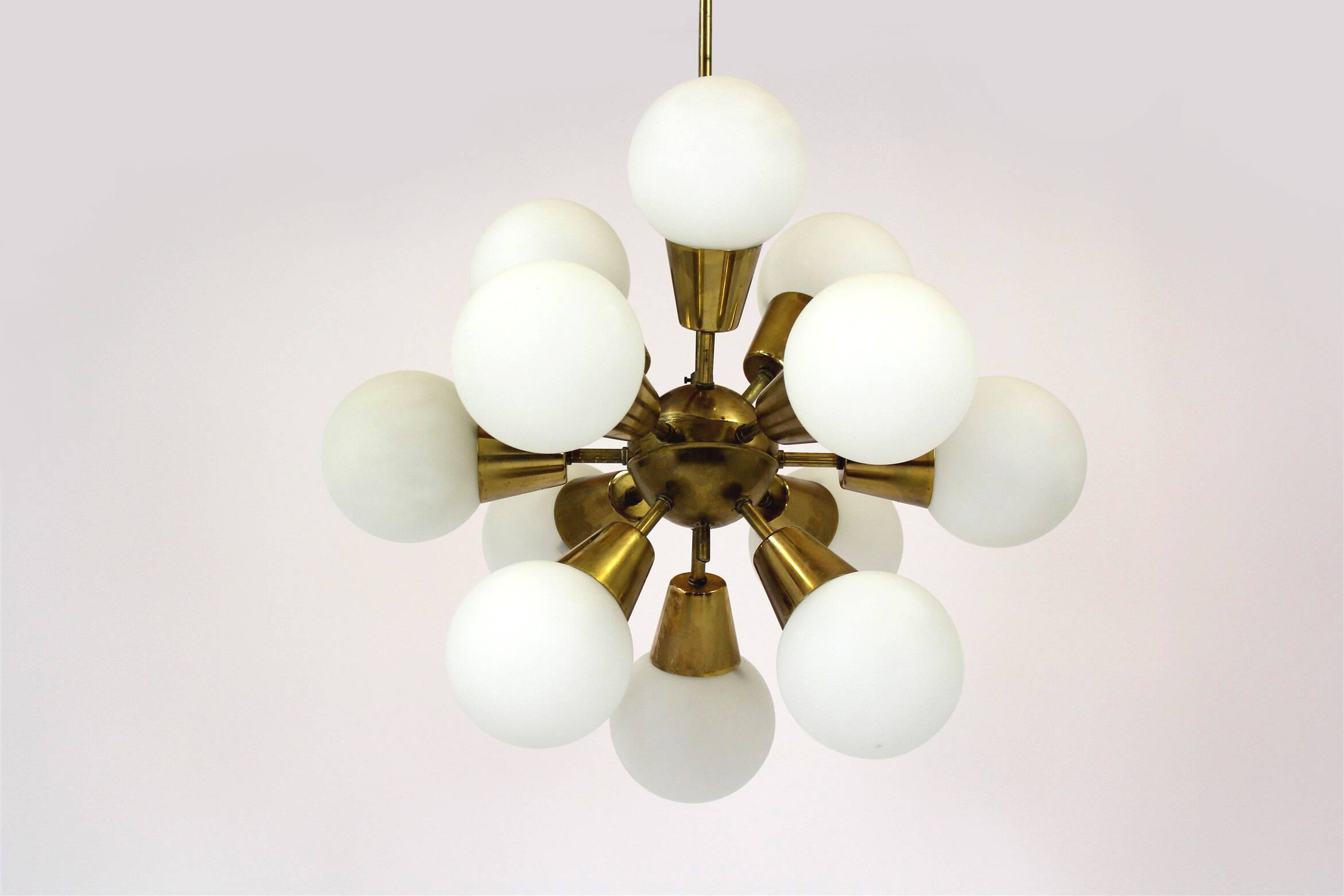 Lustre Spoutnik Mid-Century de Kamenický Šenov, 1970s