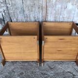 Pair of Vintage Wood Bedside Table #A320
