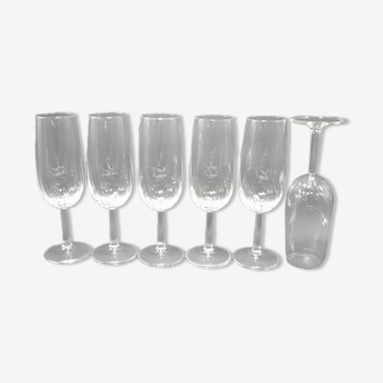 Service of 6 champagne flutes