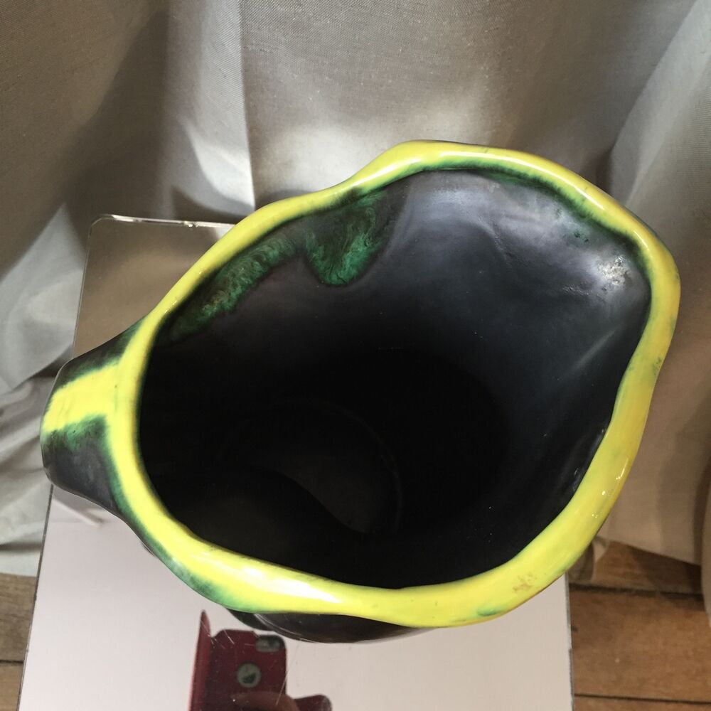 Vintage vallauris lunetta earthenware jug or pitcher