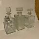 3 Selency x Monoprix Croisé Laroche whisky decanters