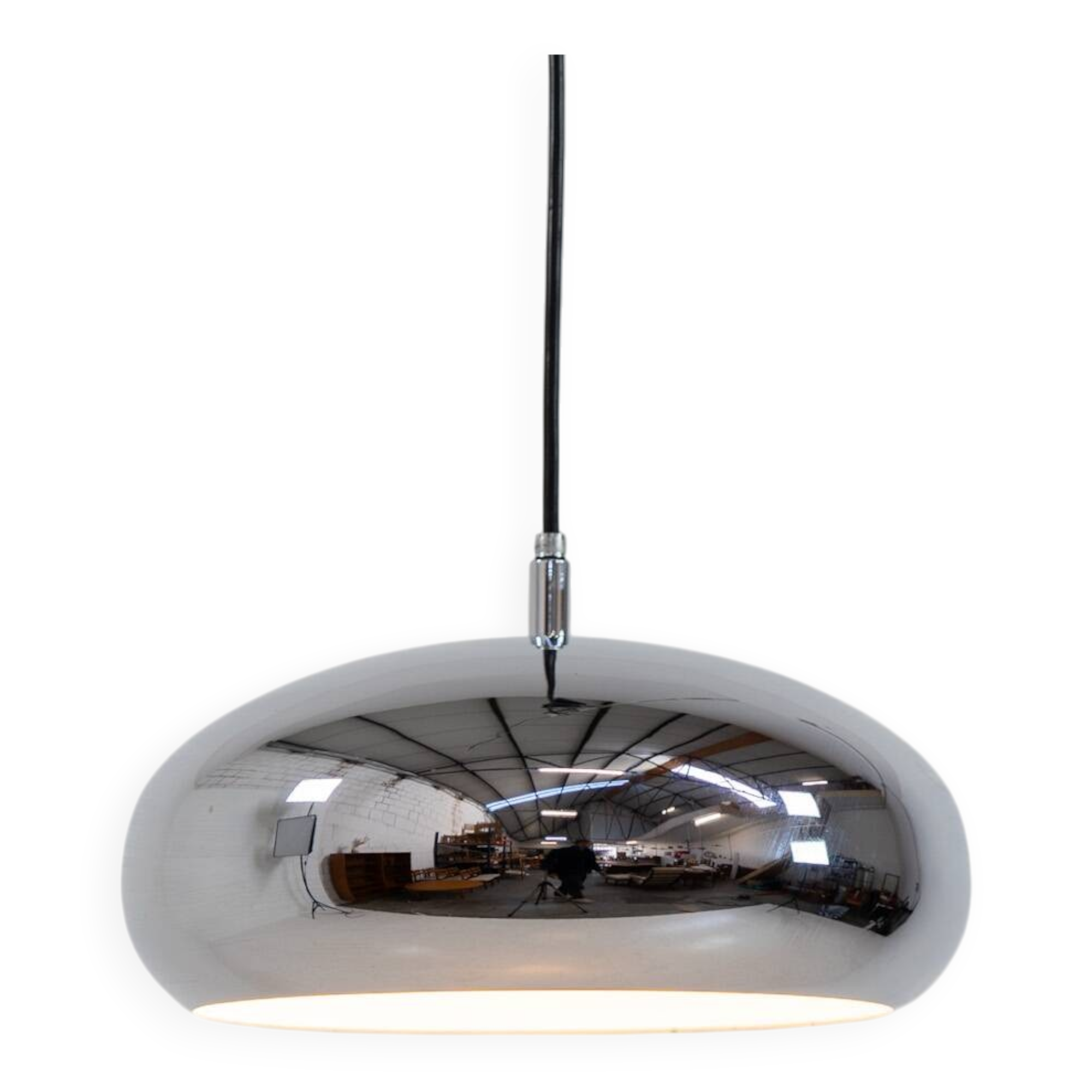 Chrome pendant by Richard Carruthers for Ateljé Lyktan