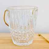 Crystal ice bucket and spoon thereof