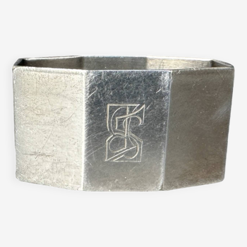 Silver metal napkin rings - Art Deco - Christofle